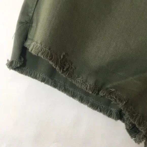 Celebrity Pink Jean Shorts Cut Off Frayed Green - Picture 6 of 8